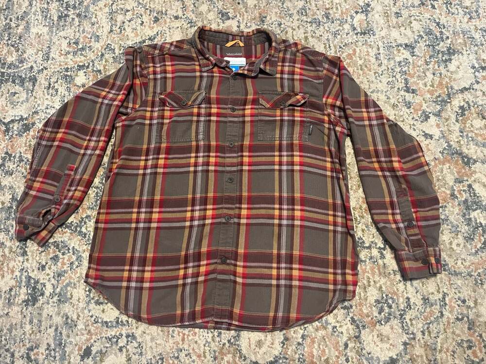 Columbia Omni-Wick Plaid Flannel Long Sleeve Shirt Size XL